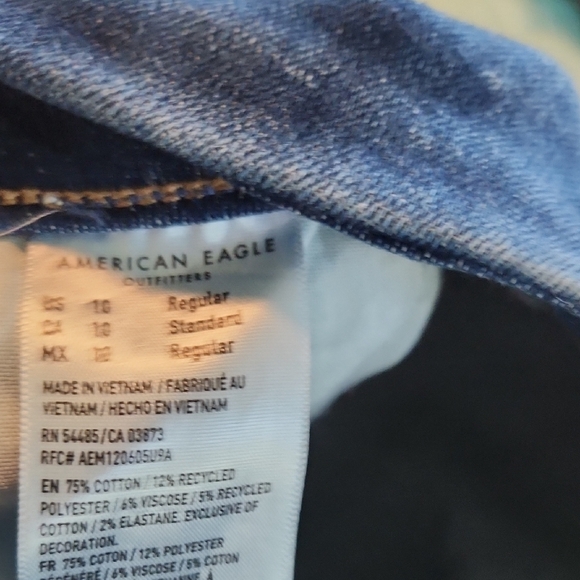 American Eagle Outfitters Blue Curvy Kick Boot Leg Jeans - Picture 3 of 4